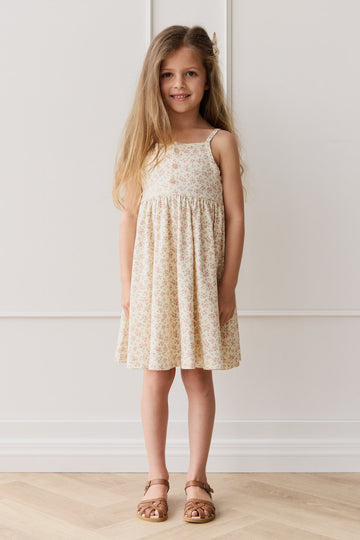 Organic Cotton Quinn Dress - Rosalie Field Blush Childrens Dress from Jamie Kay NZ