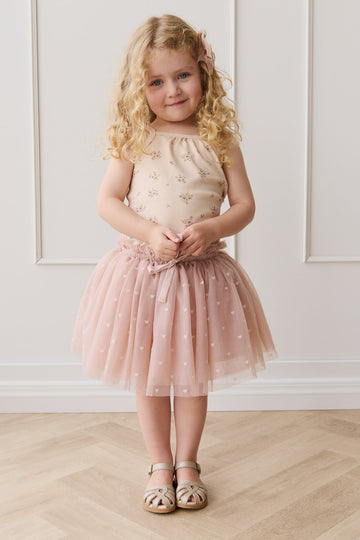 Lottie Skirt - Petite Heart Rose Smoke Childrens Skirt from Jamie Kay NZ