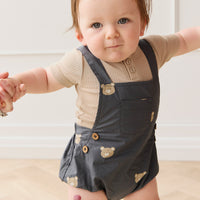 Organic Cotton Robin Playsuit - Bobbie Bears Shadow Childrens Playsuit from Jamie Kay NZ