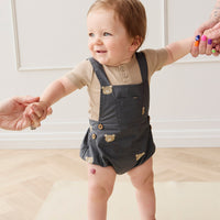 Organic Cotton Robin Playsuit - Bobbie Bears Shadow Childrens Playsuit from Jamie Kay NZ