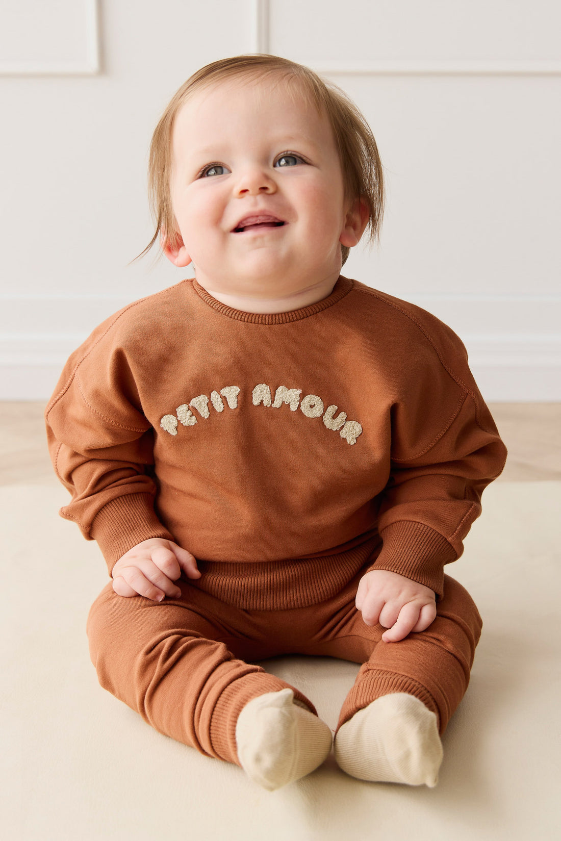 Organic Cotton Georgie Sweatshirt - Mon Petite Amour Ginger Childrens Top from Jamie Kay NZ