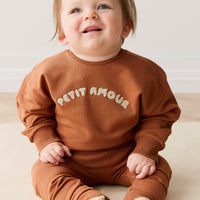 Organic Cotton Georgie Sweatshirt - Mon Petite Amour Ginger Childrens Top from Jamie Kay NZ