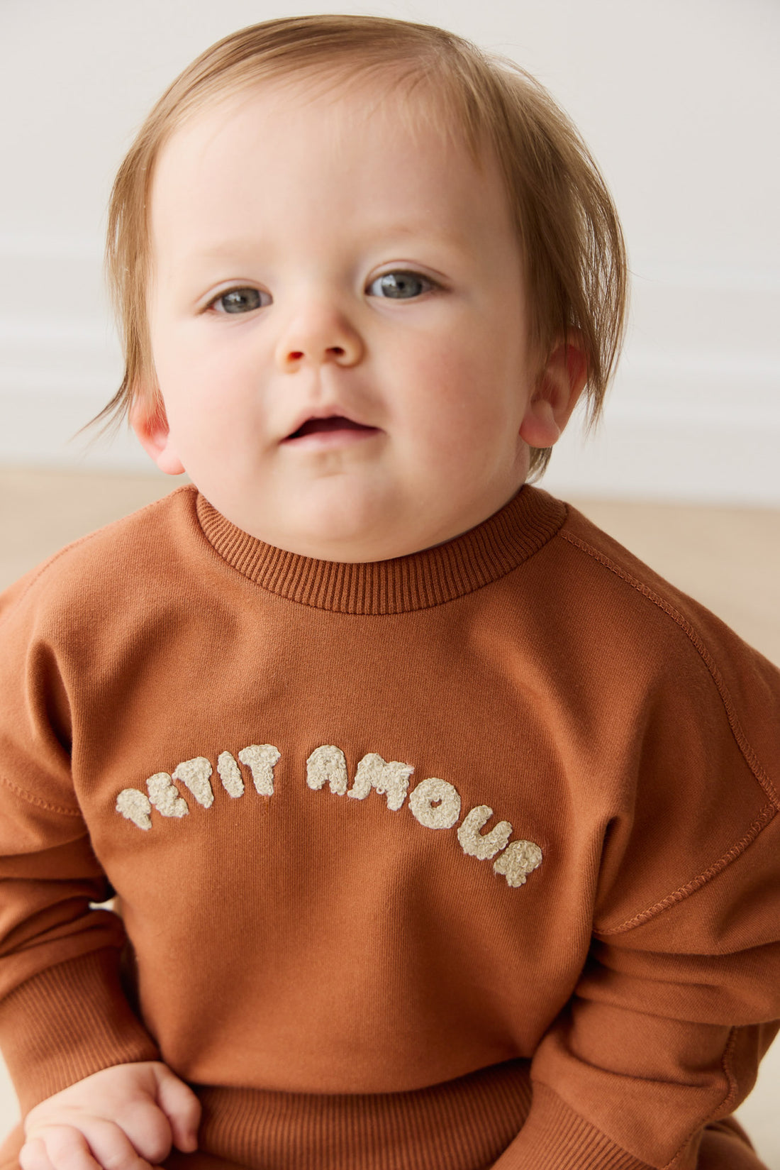 Organic Cotton Georgie Sweatshirt - Mon Petite Amour Ginger Childrens Top from Jamie Kay NZ