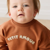 Organic Cotton Georgie Sweatshirt - Mon Petite Amour Ginger Childrens Top from Jamie Kay NZ