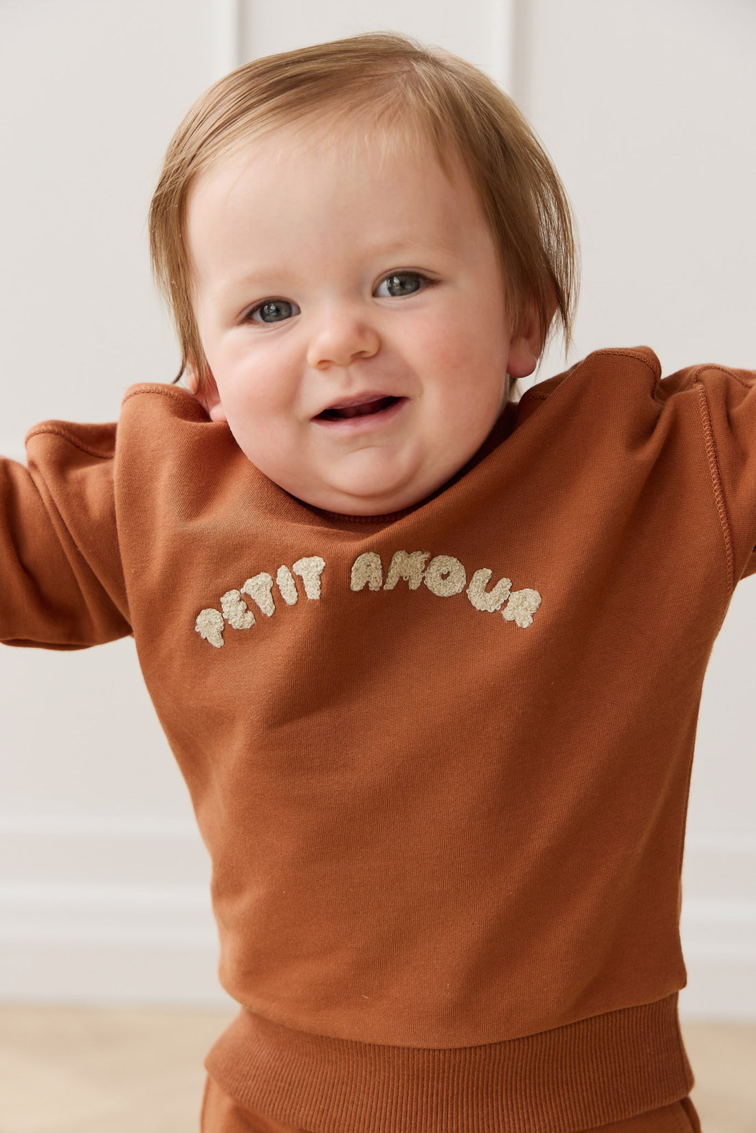 Organic Cotton Georgie Sweatshirt - Mon Petite Amour Ginger Childrens Top from Jamie Kay NZ