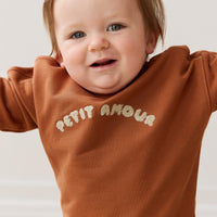 Organic Cotton Georgie Sweatshirt - Mon Petite Amour Ginger Childrens Top from Jamie Kay NZ