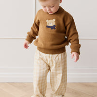 Leon Knit Jumper - Cosy Bobbie Autumn Bronze Childrens Jumper from Jamie Kay NZ