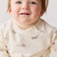 Organic Cotton Tao Sweatshirt - Avion Oat Childrens Top from Jamie Kay NZ