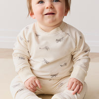 Organic Cotton Morgan Track Pant - Avion Oat Childrens Pant from Jamie Kay NZ