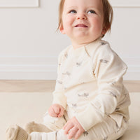 Organic Cotton Morgan Track Pant - Avion Oat Childrens Pant from Jamie Kay NZ