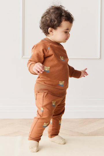 Organic Cotton Jalen Track Pant - Cosy Bobbie Ginger Childrens Short from Jamie Kay NZ