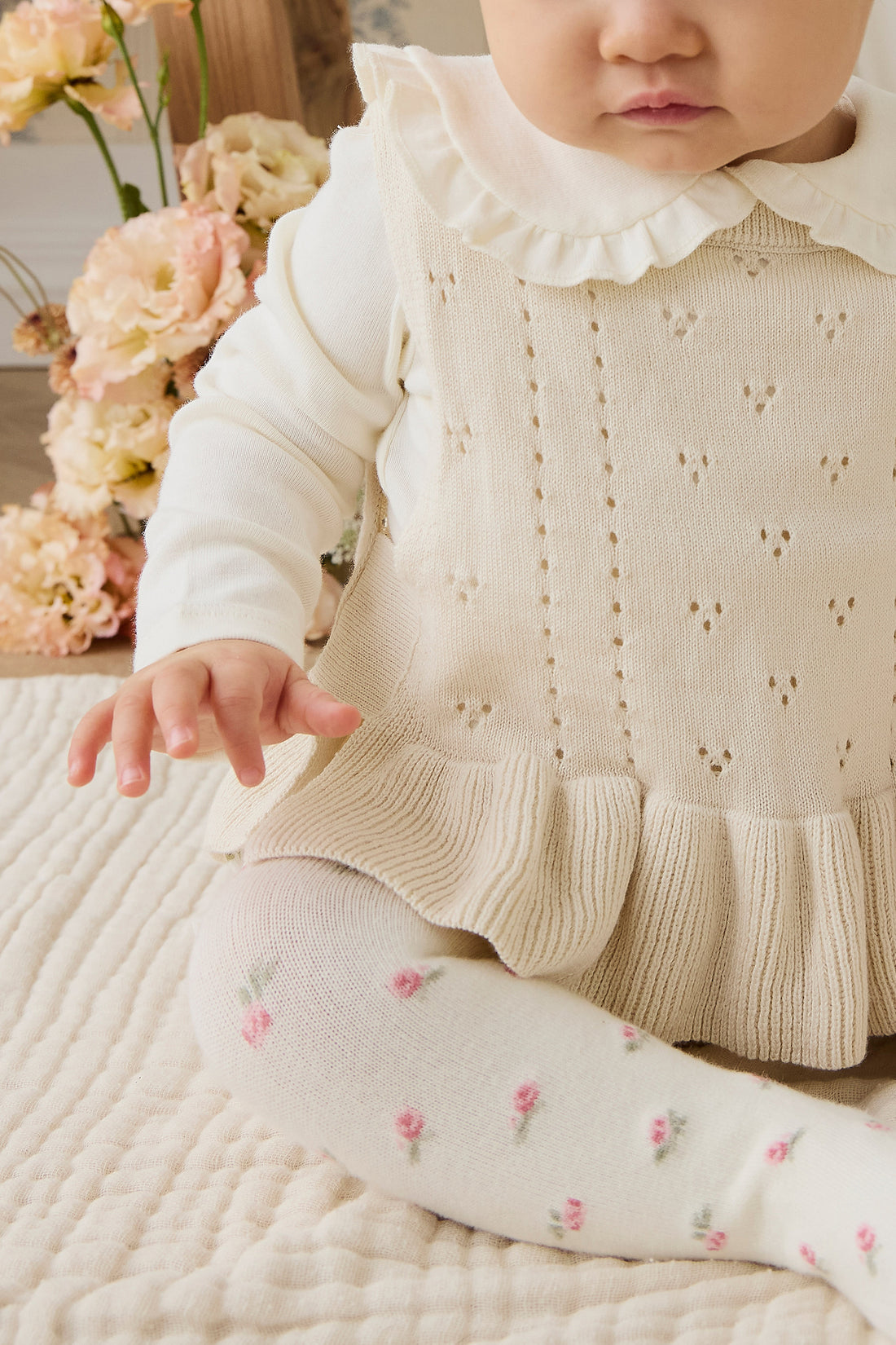 Sophia Tights - Sophia Flower Childrens Tights from Jamie Kay NZ