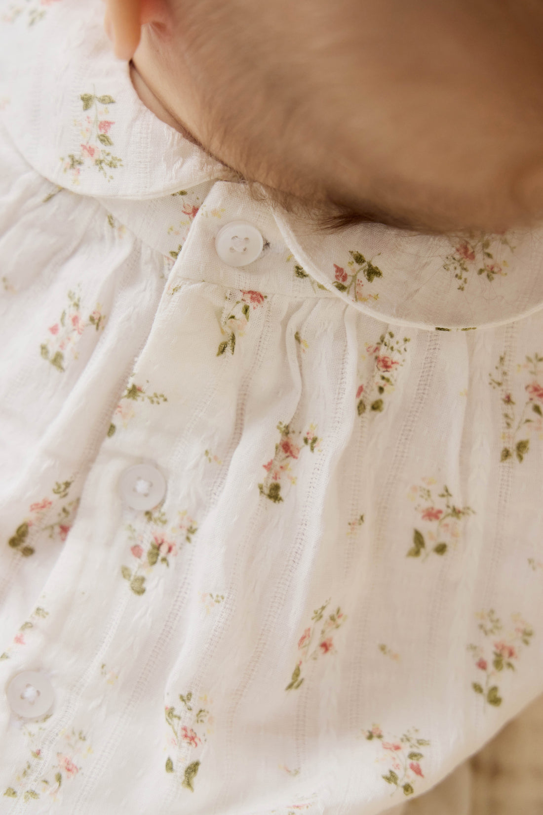 Organic Cotton Brynlee Playsuit - Josepha Egret Childrens Playsuit from Jamie Kay NZ