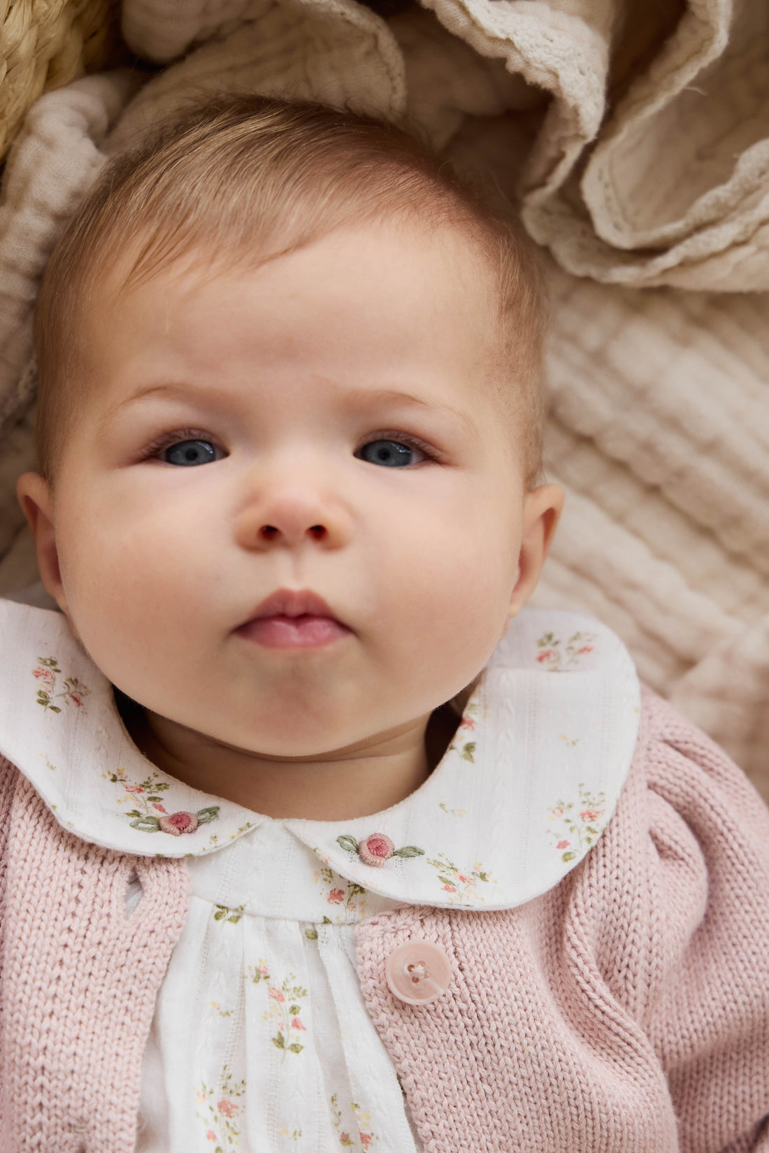 Tasha Knitted Cardigan - Sweetpea Marle Childrens Cardigan from Jamie Kay NZ