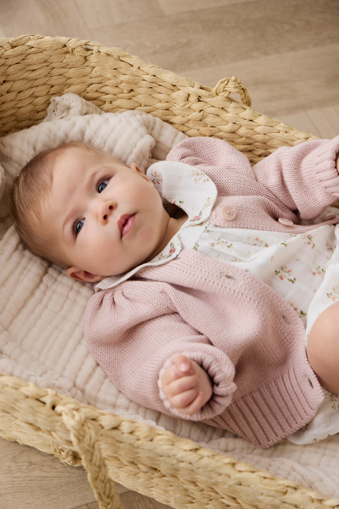 Tasha Knitted Cardigan - Sweetpea Marle Childrens Cardigan from Jamie Kay NZ