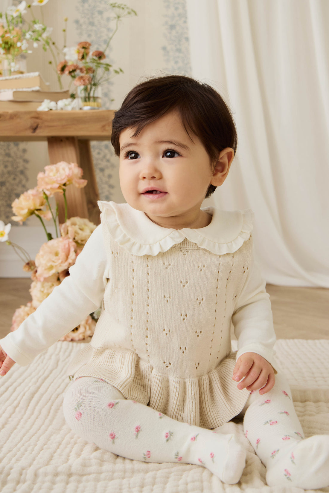 Erica Knitted Top - Vanilla Childrens Top from Jamie Kay NZ