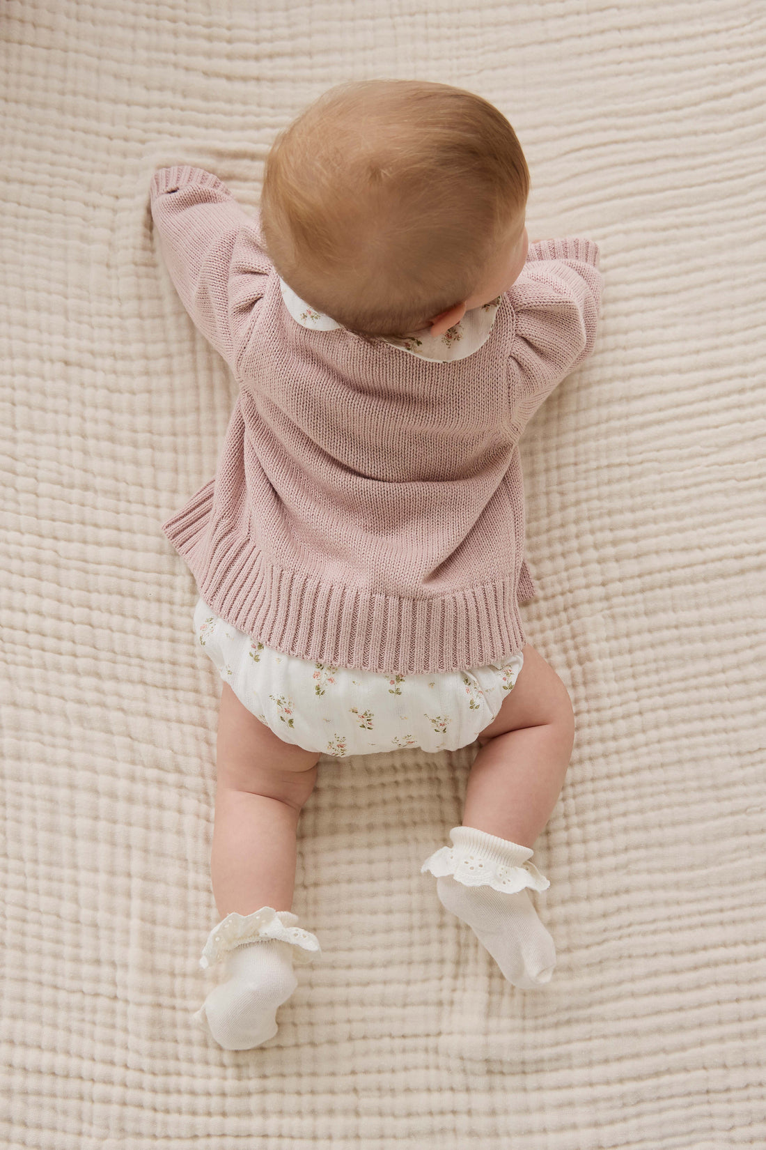 Tasha Knitted Cardigan - Sweetpea Marle Childrens Cardigan from Jamie Kay NZ