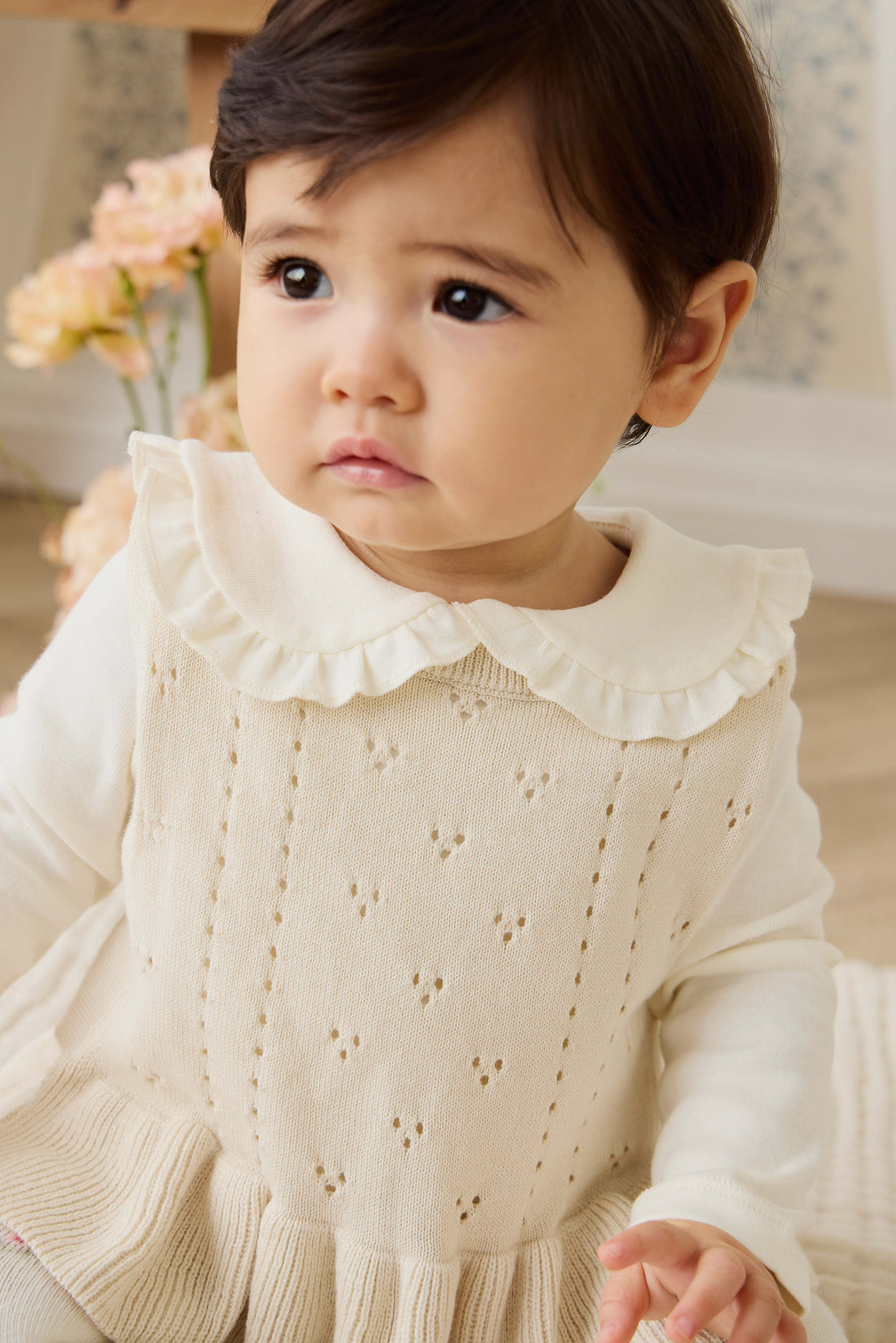 Erica Knitted Top - Vanilla Childrens Top from Jamie Kay NZ