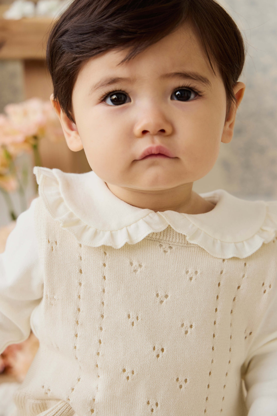Erica Knitted Top - Vanilla Childrens Top from Jamie Kay NZ