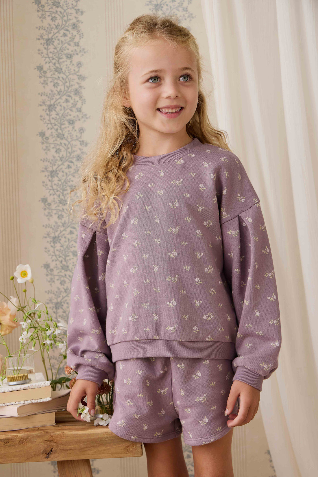 Organic Cotton Etta Short - Isla Plum Childrens Shorts from Jamie Kay NZ