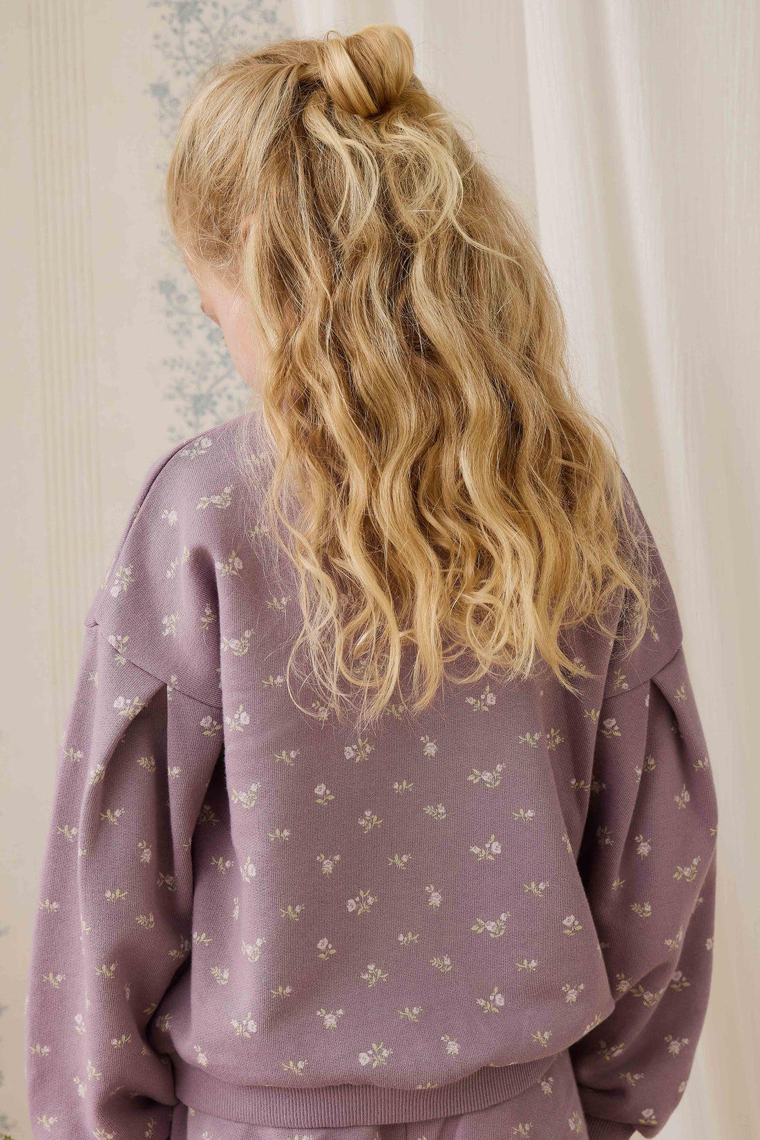 Organic Cotton Elara Sweatshirt - Isla Plum Childrens Sweatshirting from Jamie Kay NZ