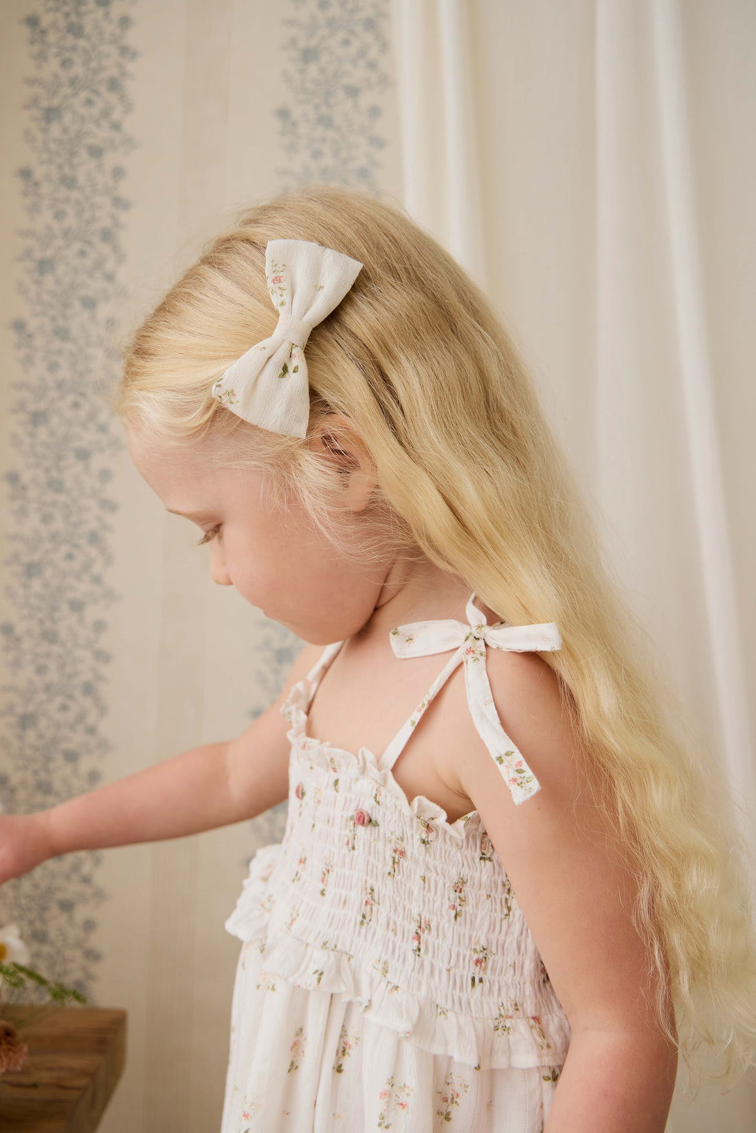 Organic Cotton Desiree Bow - Josepha Egret Childrens Bow from Jamie Kay NZ