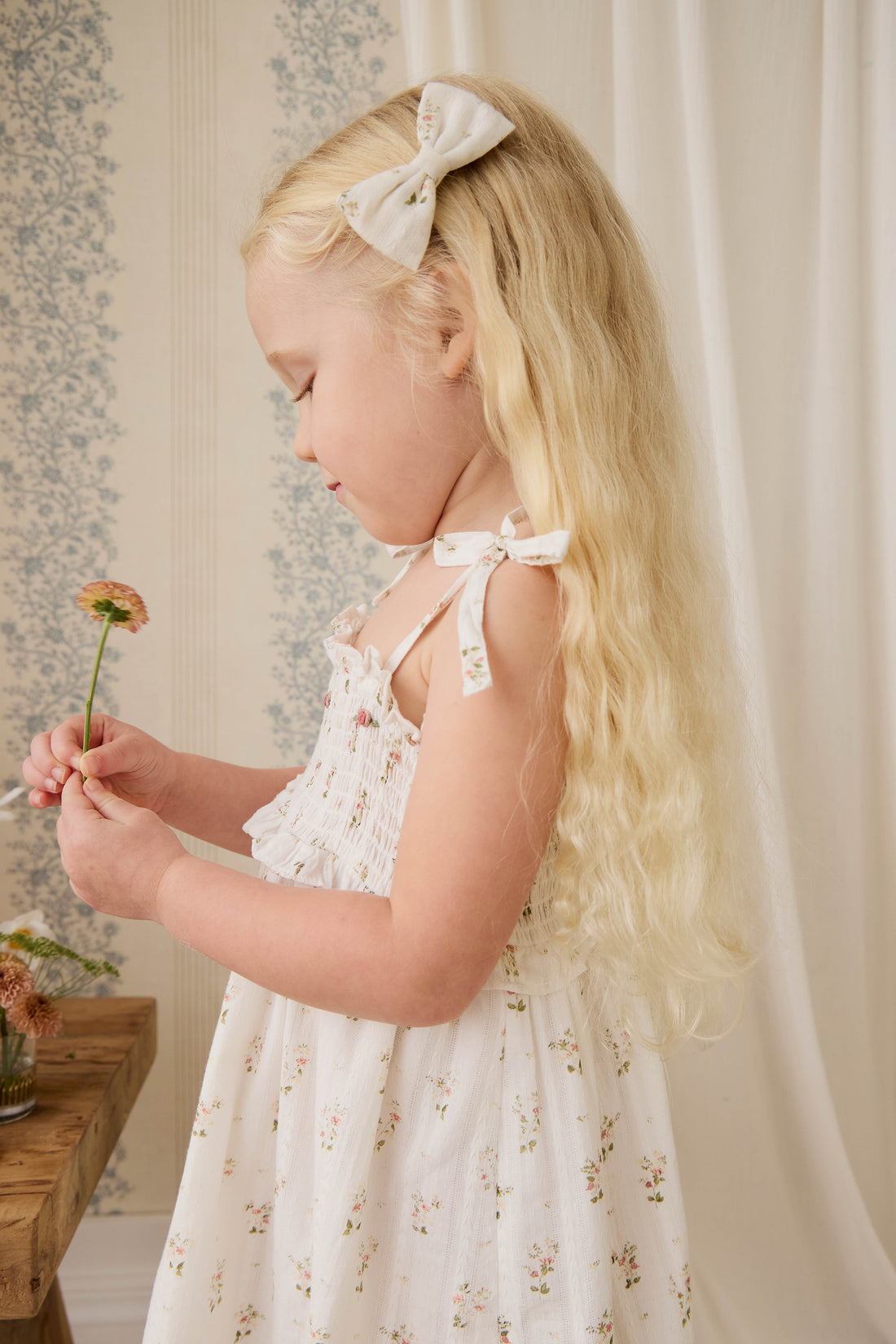 Organic Cotton Desiree Bow - Josepha Egret Childrens Bow from Jamie Kay NZ