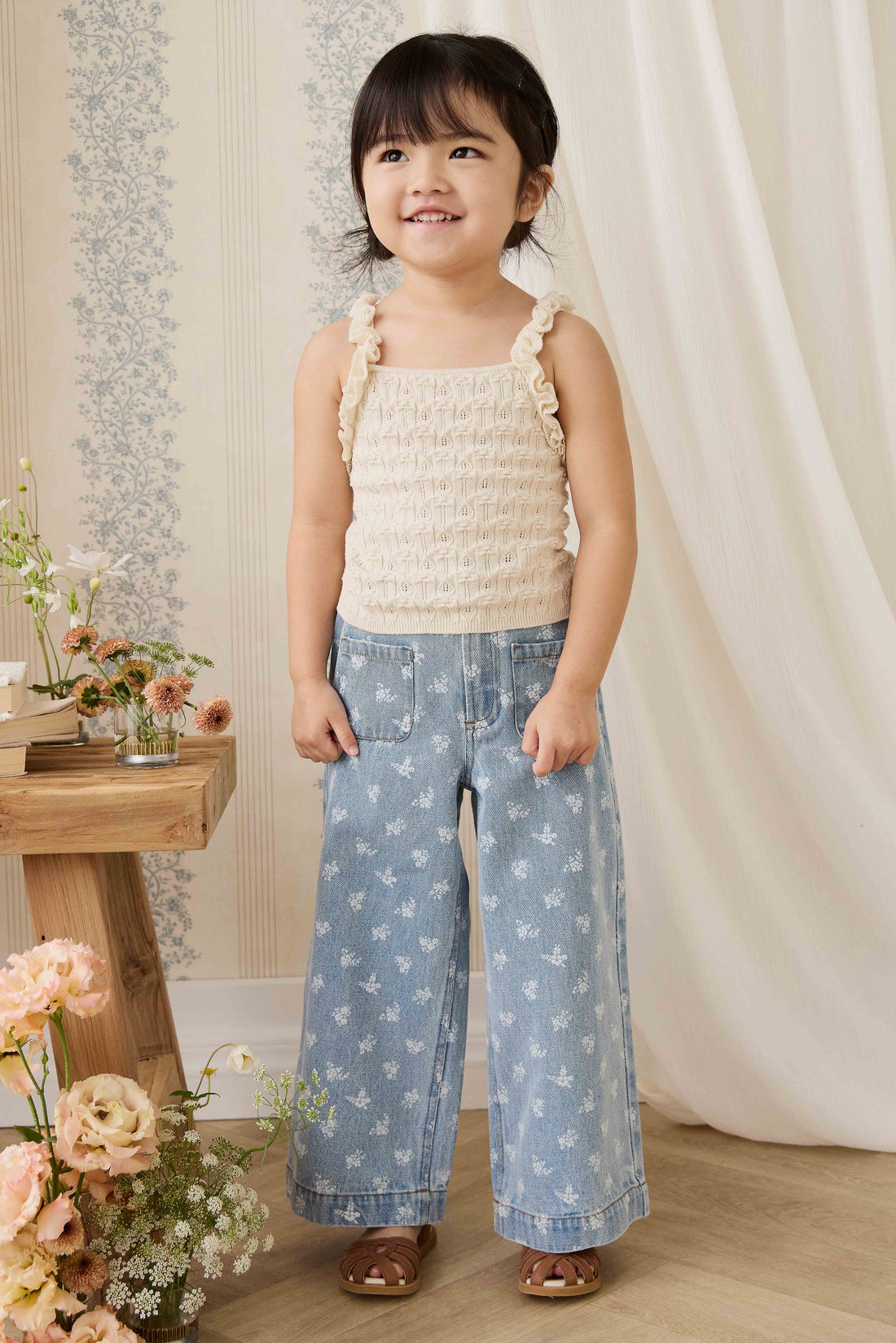 Sammy Knitted Top - Vanilla Childrens Top from Jamie Kay NZ