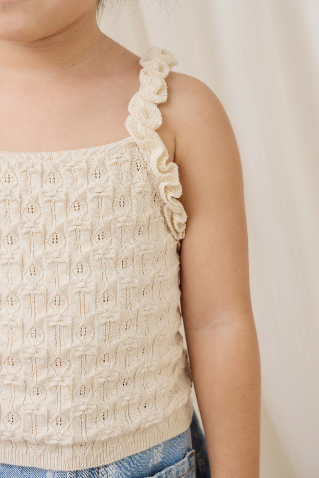 Sammy Knitted Top - Vanilla Childrens Top from Jamie Kay NZ