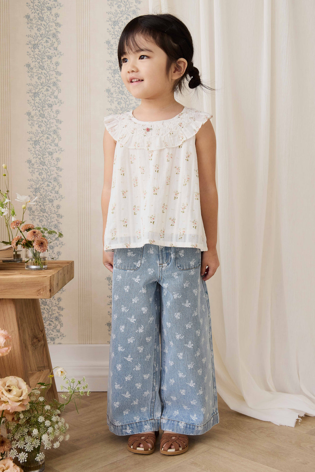 Organic Cotton Saylor Top - Josepha Egret Childrens Top from Jamie Kay NZ