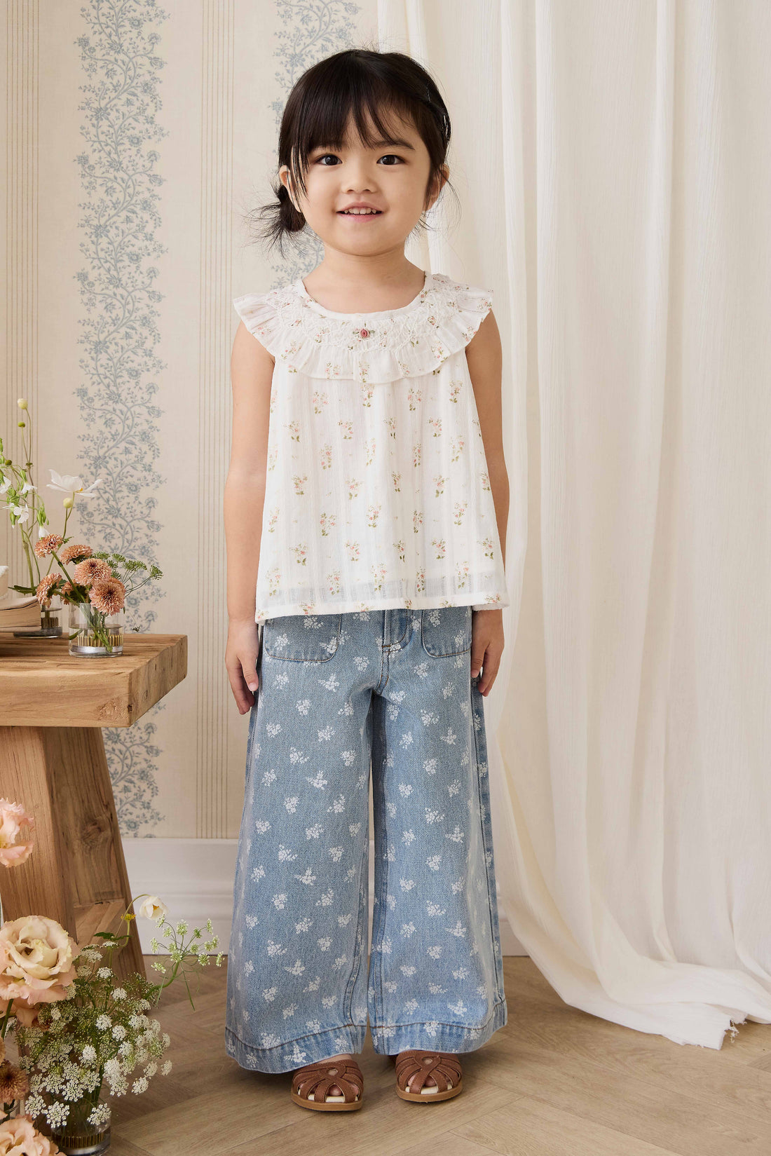 Organic Cotton Saylor Top - Josepha Egret Childrens Top from Jamie Kay NZ