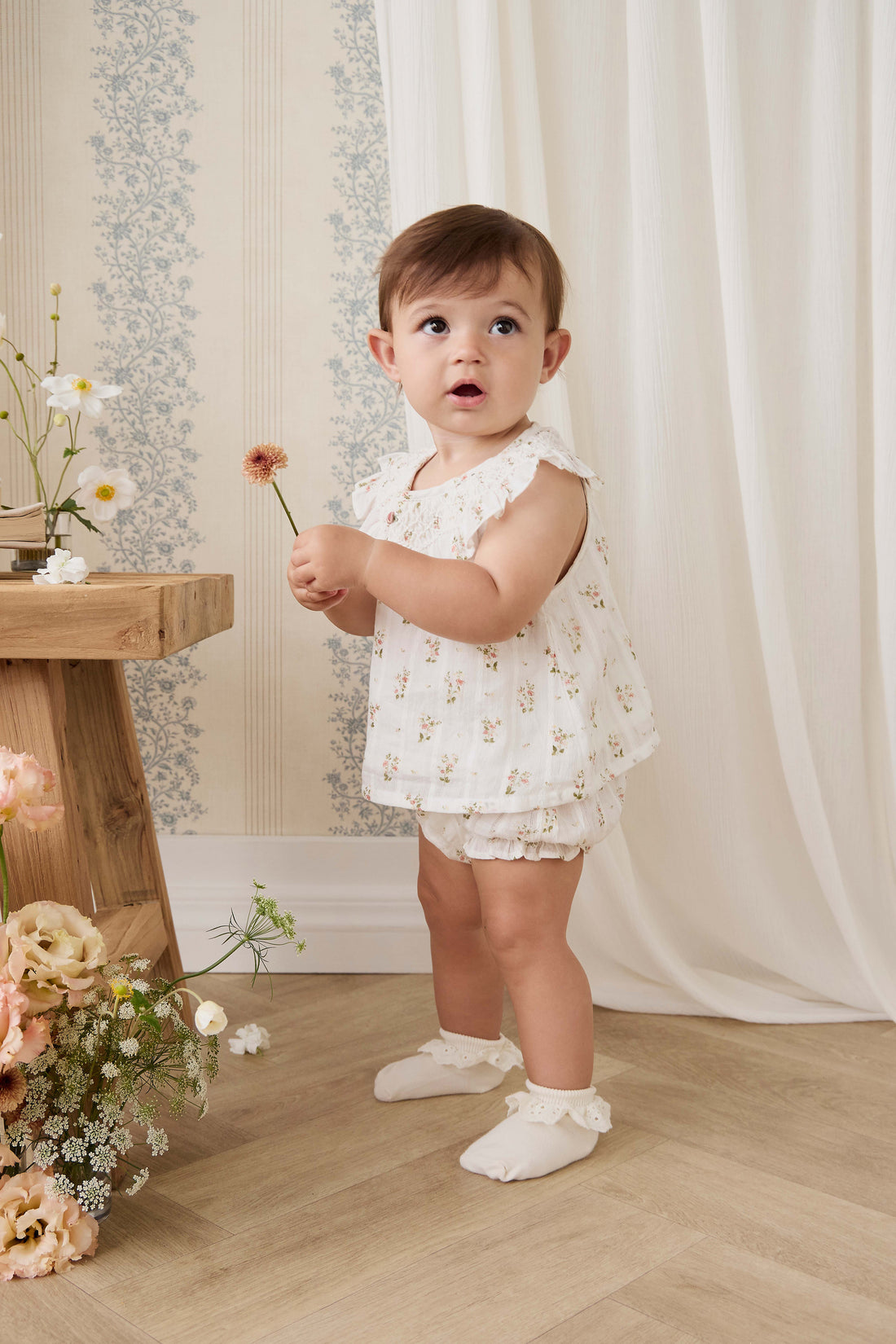 Organic Cotton Saylor Top - Josepha Egret Childrens Top from Jamie Kay NZ