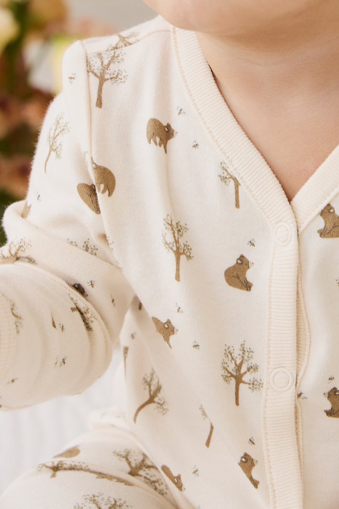 Organic Cotton Murphy Onepiece - Honey Bear Cloud Childrens Onepiece from Jamie Kay NZ