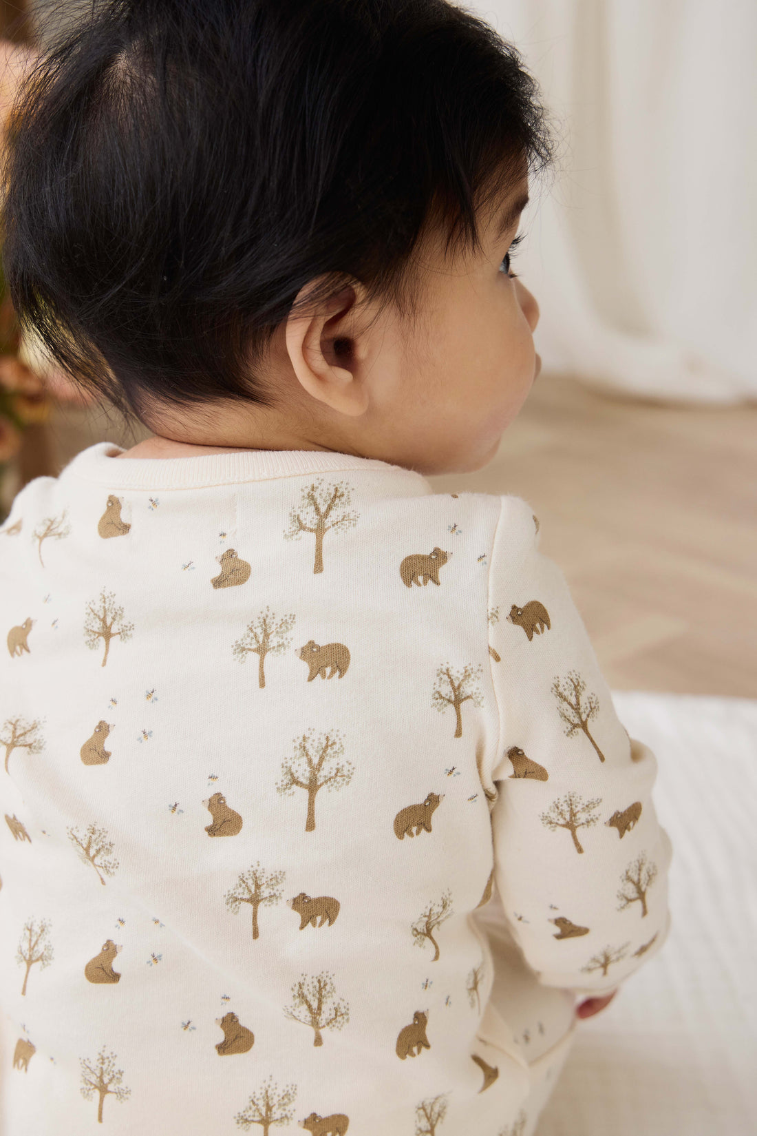 Organic Cotton Murphy Onepiece - Honey Bear Cloud Childrens Onepiece from Jamie Kay NZ