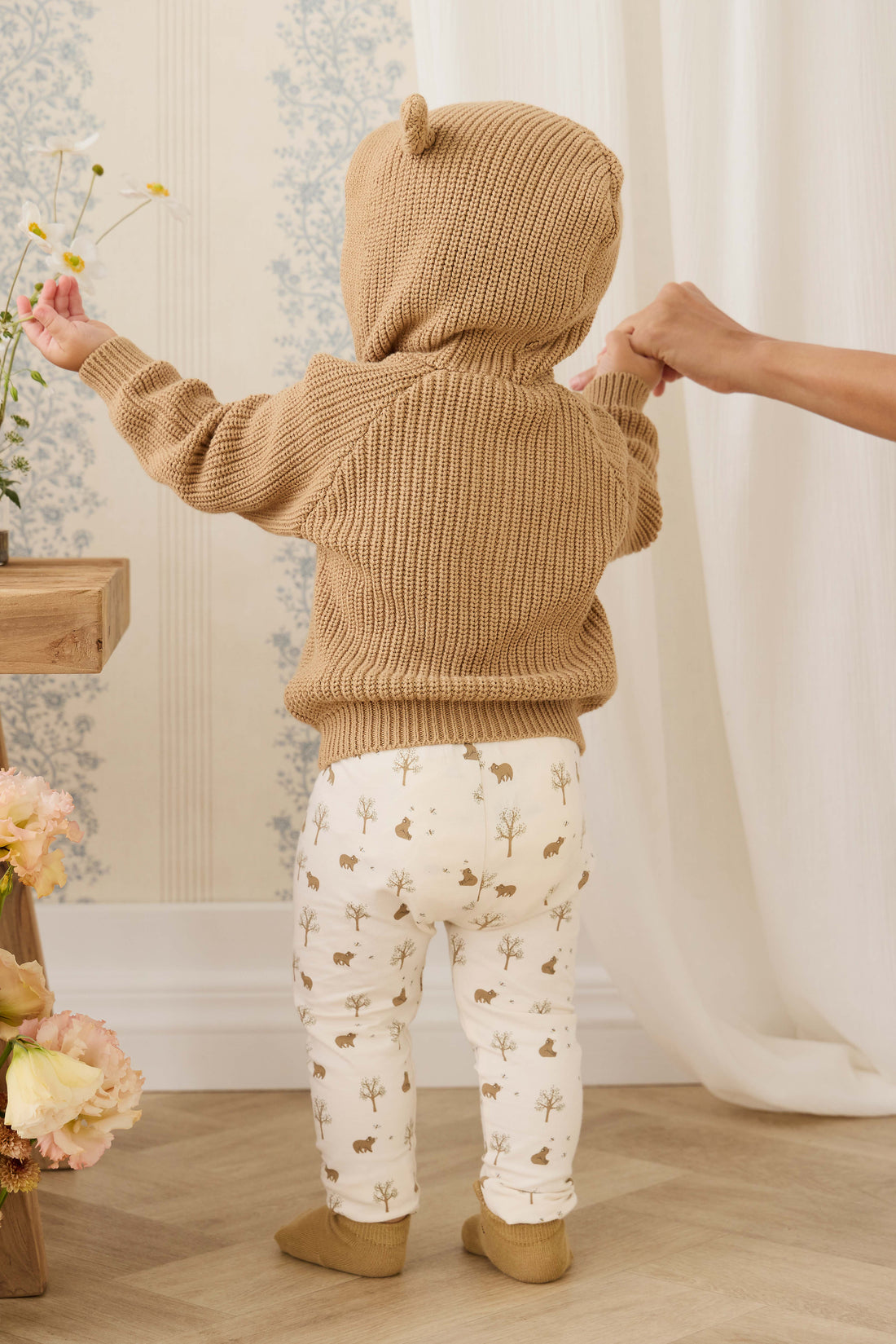 Bear Cardigan - Tawny Brown Childrens Cardigan from Jamie Kay NZ
