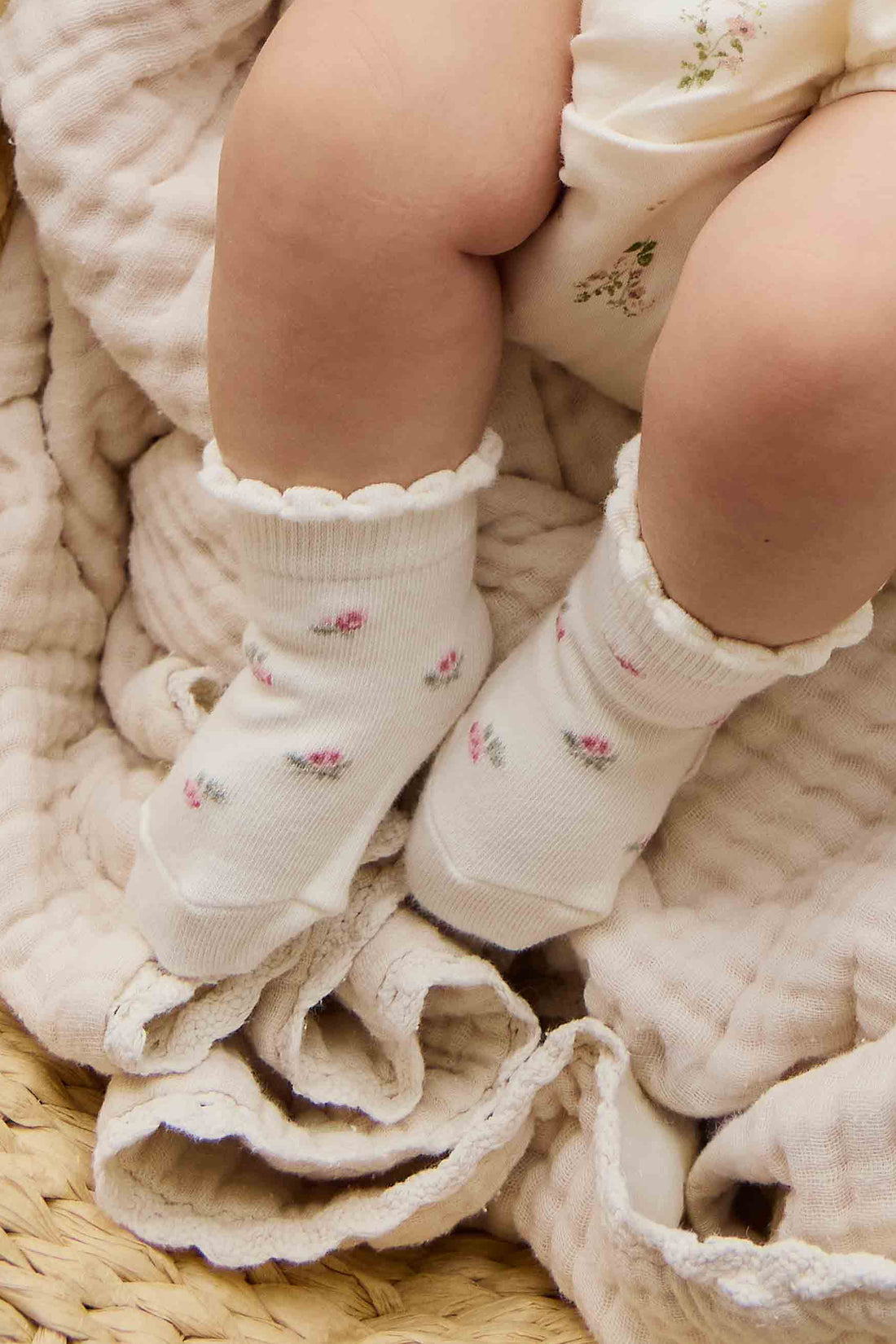 Sophia Socks - Sophia Flower Childrens Socks from Jamie Kay NZ