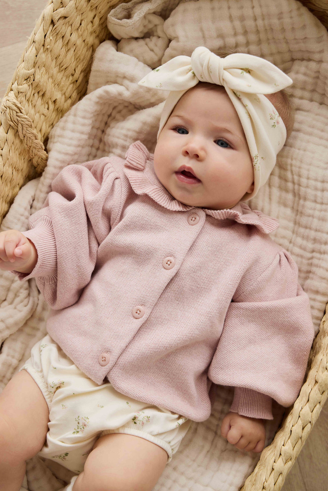 Bonnie Knitted Cardigan - Peachy Keen Marle Childrens Cardigan from Jamie Kay NZ