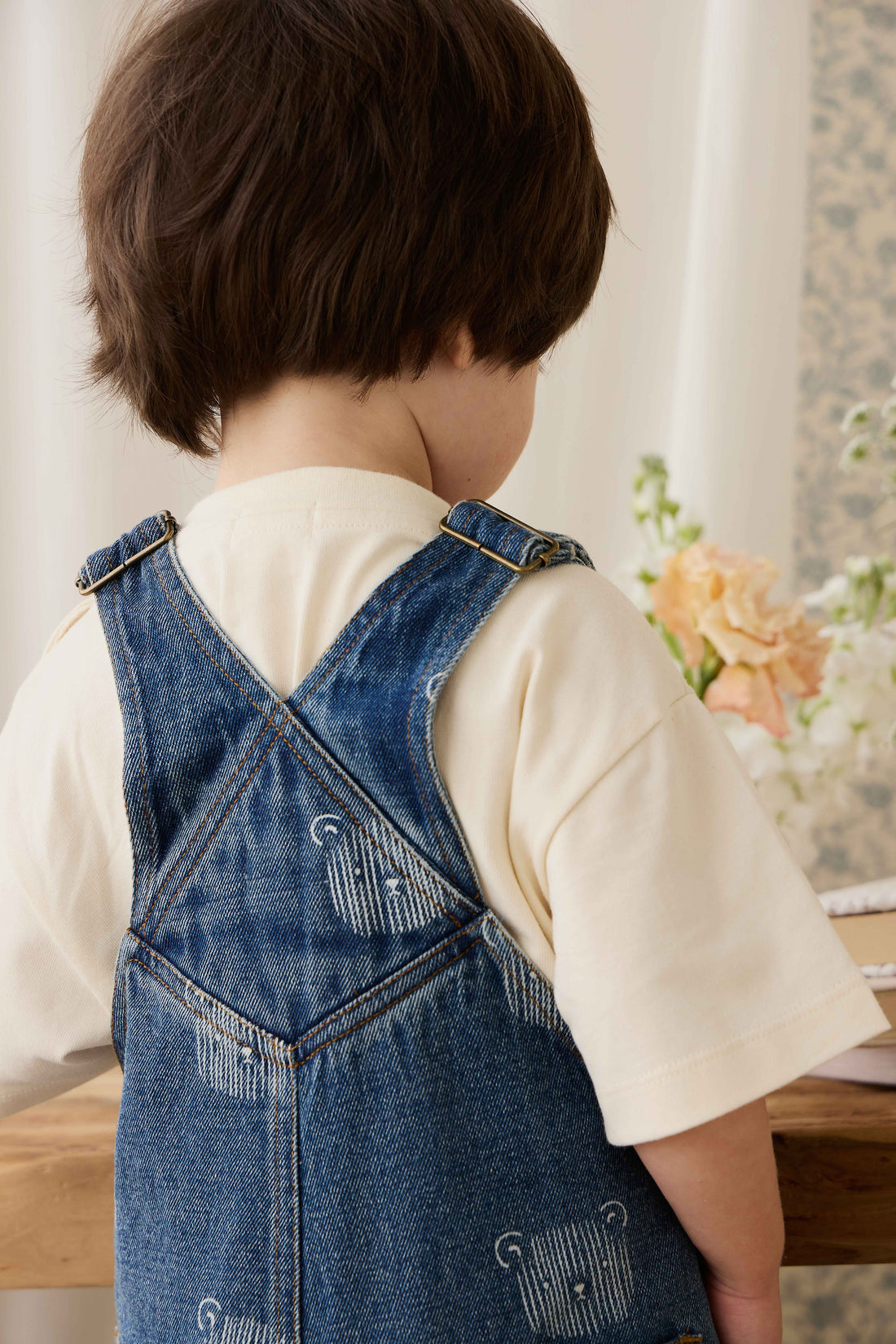 Fenix Short Overall - Teddy Face Denim Childrens Overall from Jamie Kay NZ