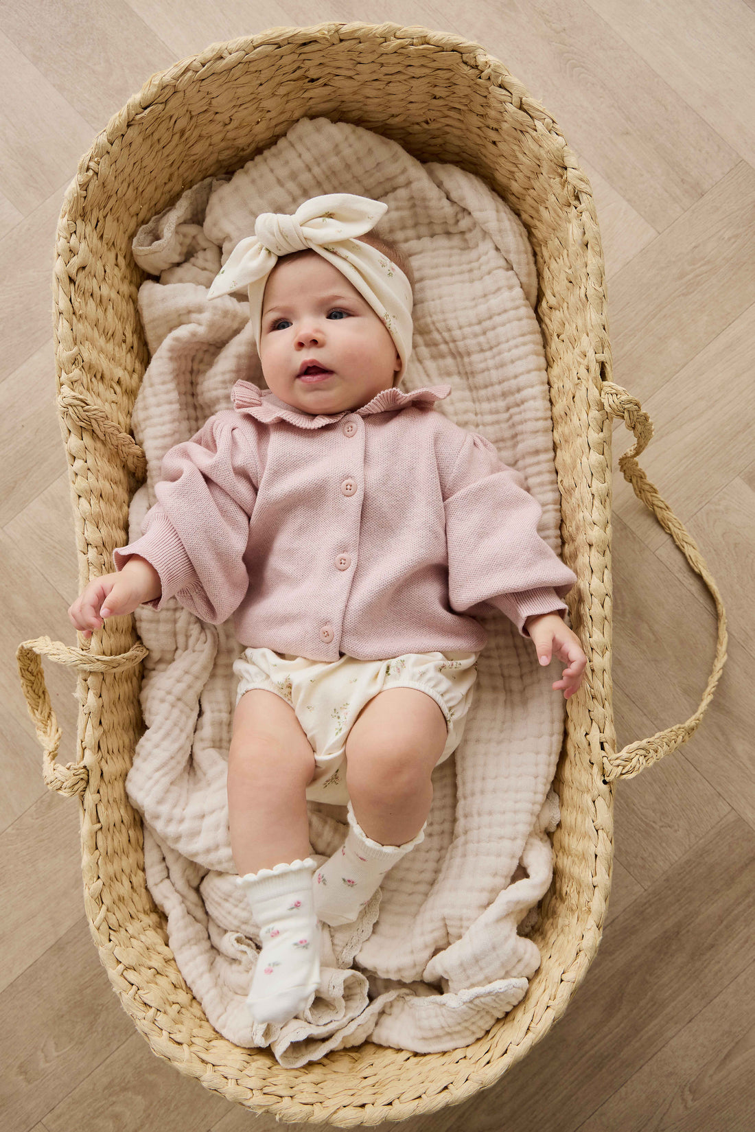 Organic Cotton Classic Bloomer - Josepha Egret Small Childrens Bloomer from Jamie Kay NZ