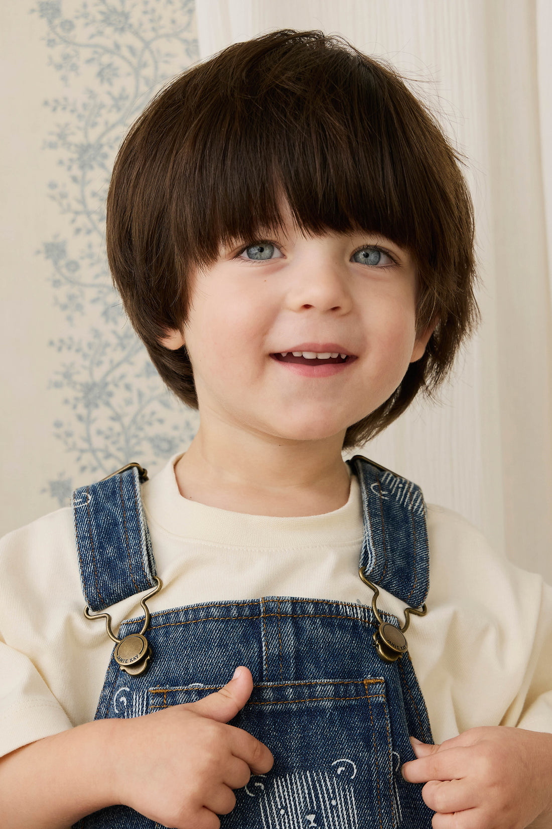 Fenix Short Overall - Teddy Face Denim Childrens Overall from Jamie Kay NZ