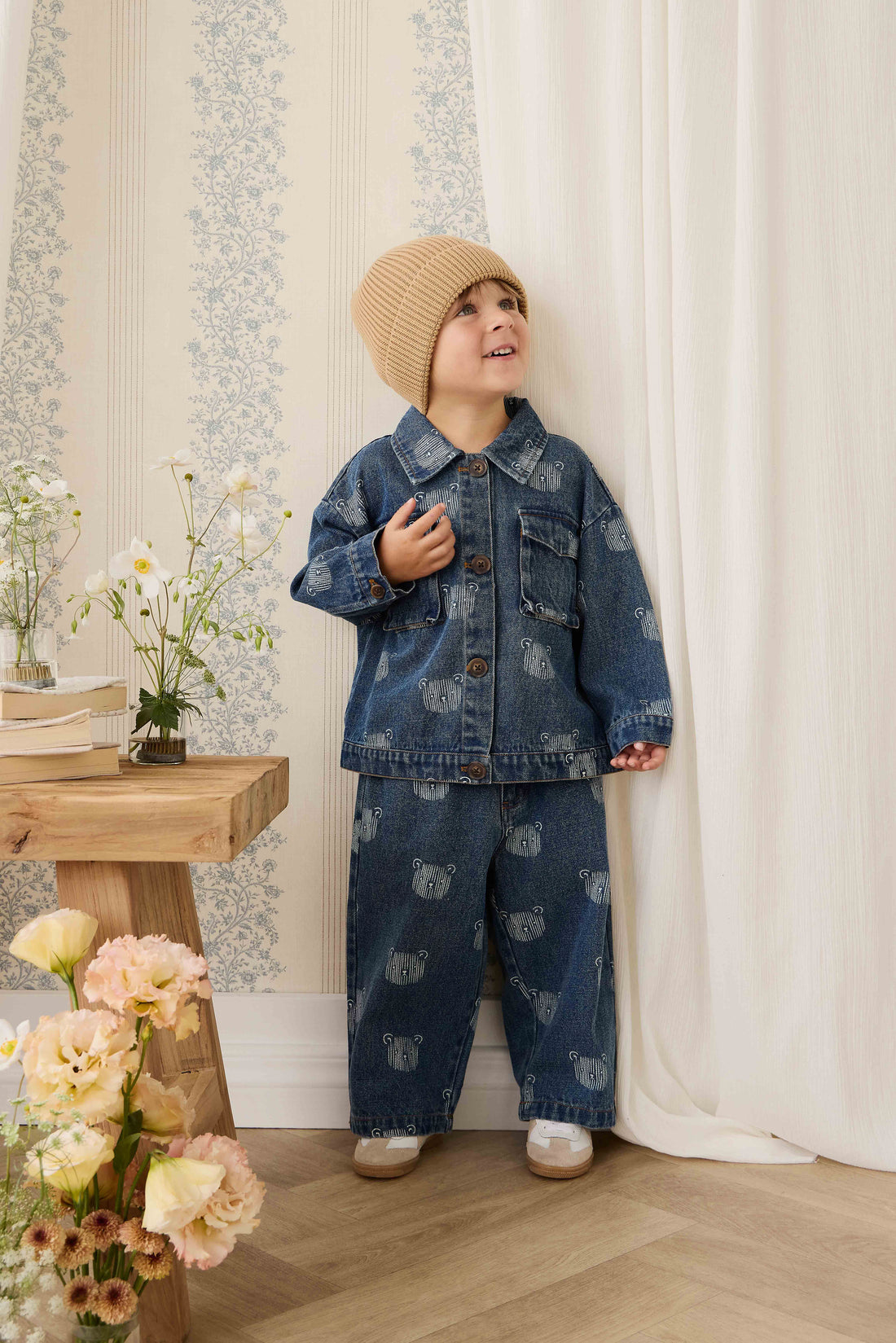 Nicolai Jacket - Teddy Face Denim – Jamie Kay NZ