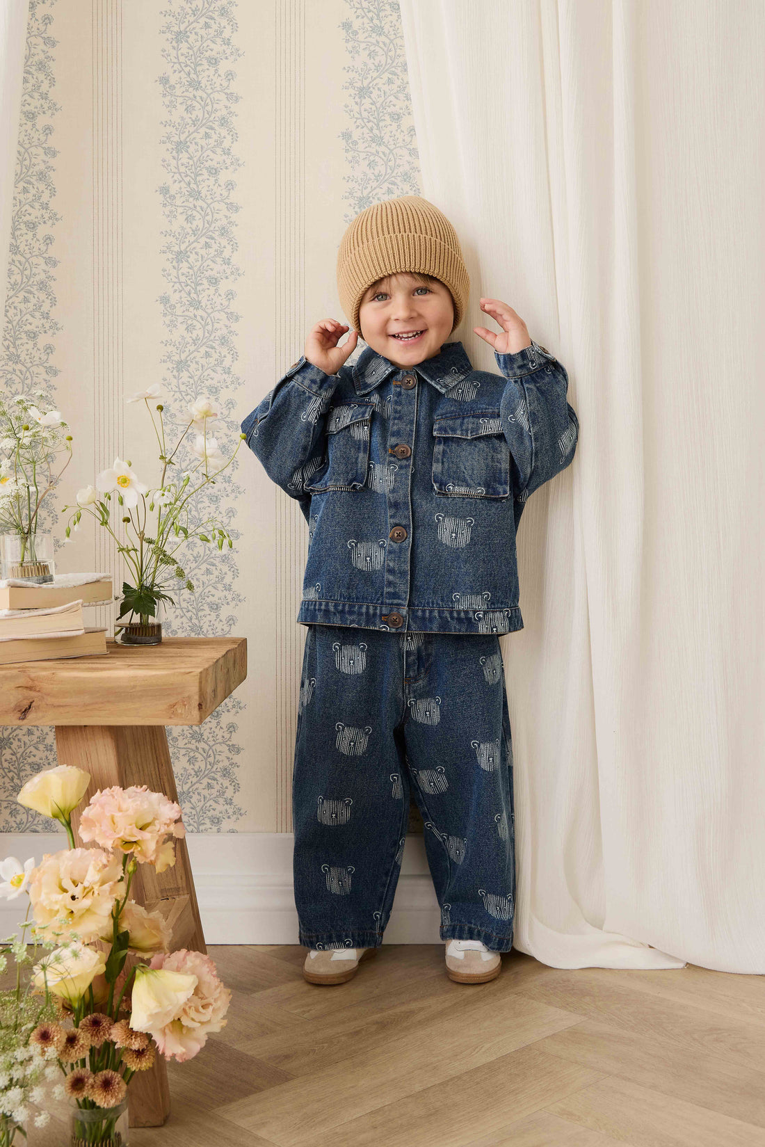 Nicolai Jacket - Teddy Face Denim – Jamie Kay NZ