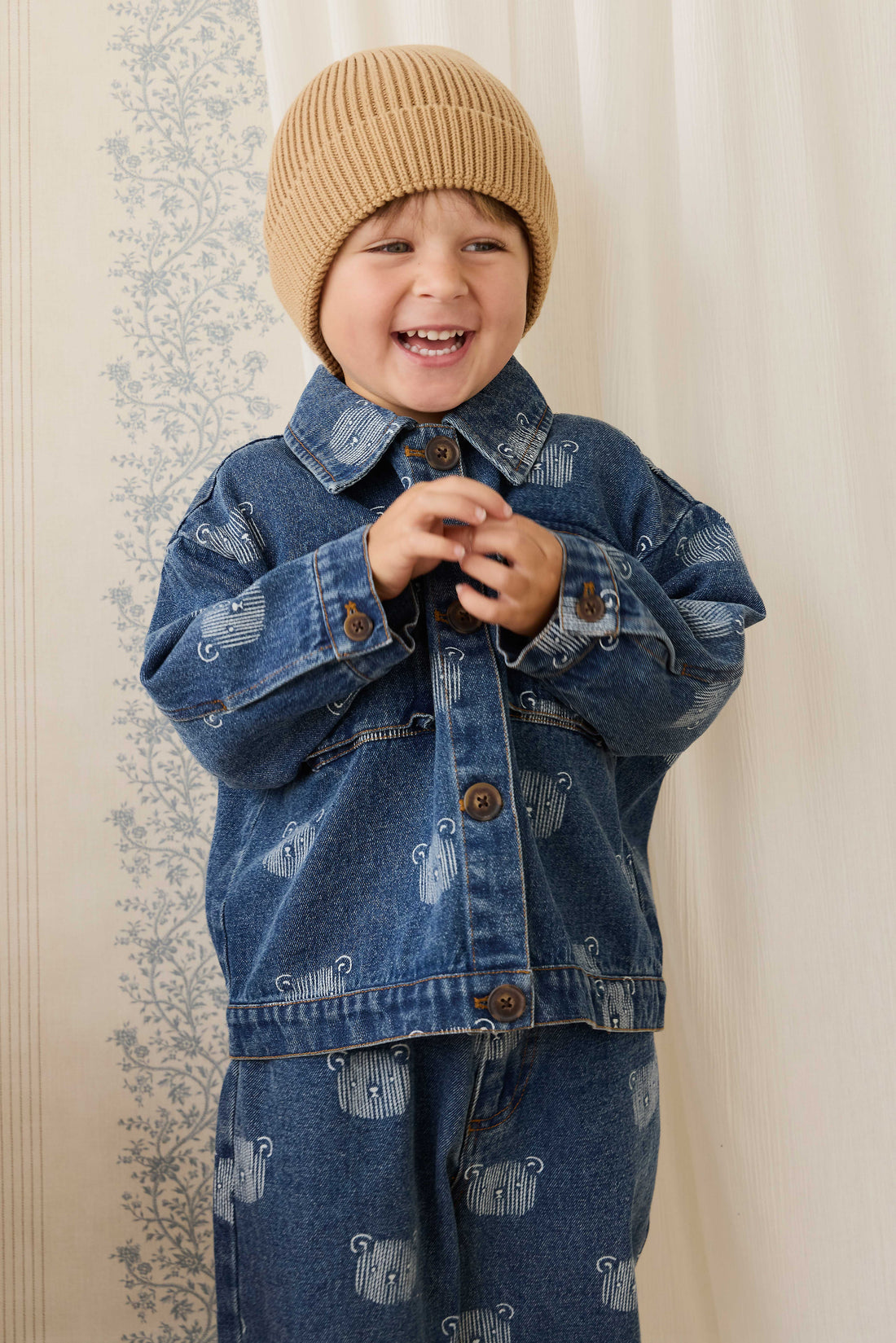 Nicolai Jacket - Teddy Face Denim – Jamie Kay NZ