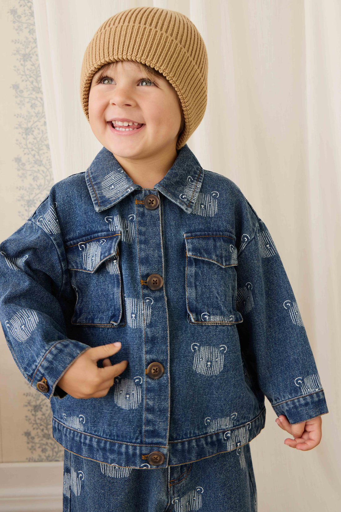 Nicolai Jacket - Teddy Face Denim – Jamie Kay NZ