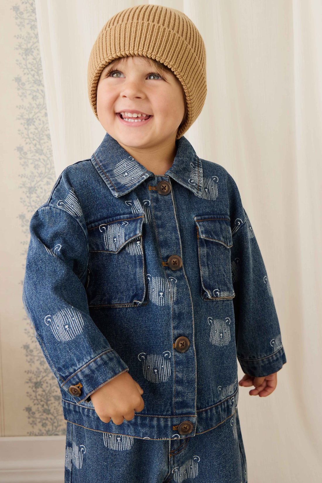 Leon Knit Beanie - Tawny Brown Childrens Beanie from Jamie Kay NZ