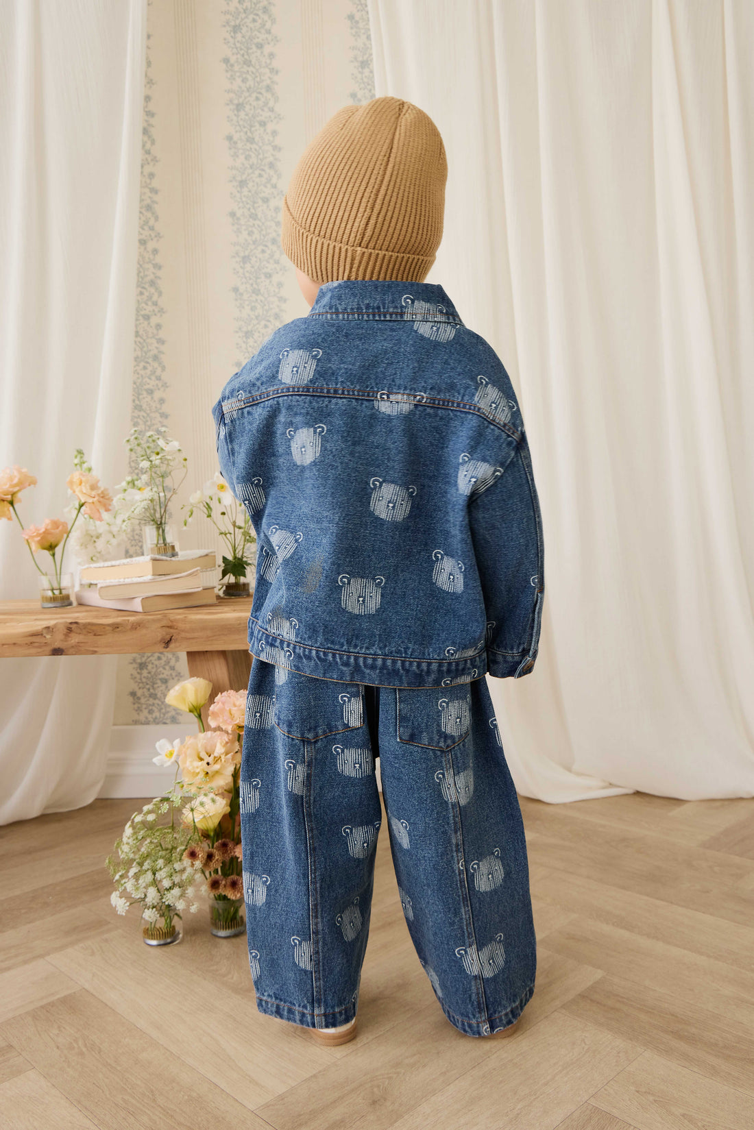 Linus Denim Pant - Teddy Face Denim Childrens Pant from Jamie Kay NZ