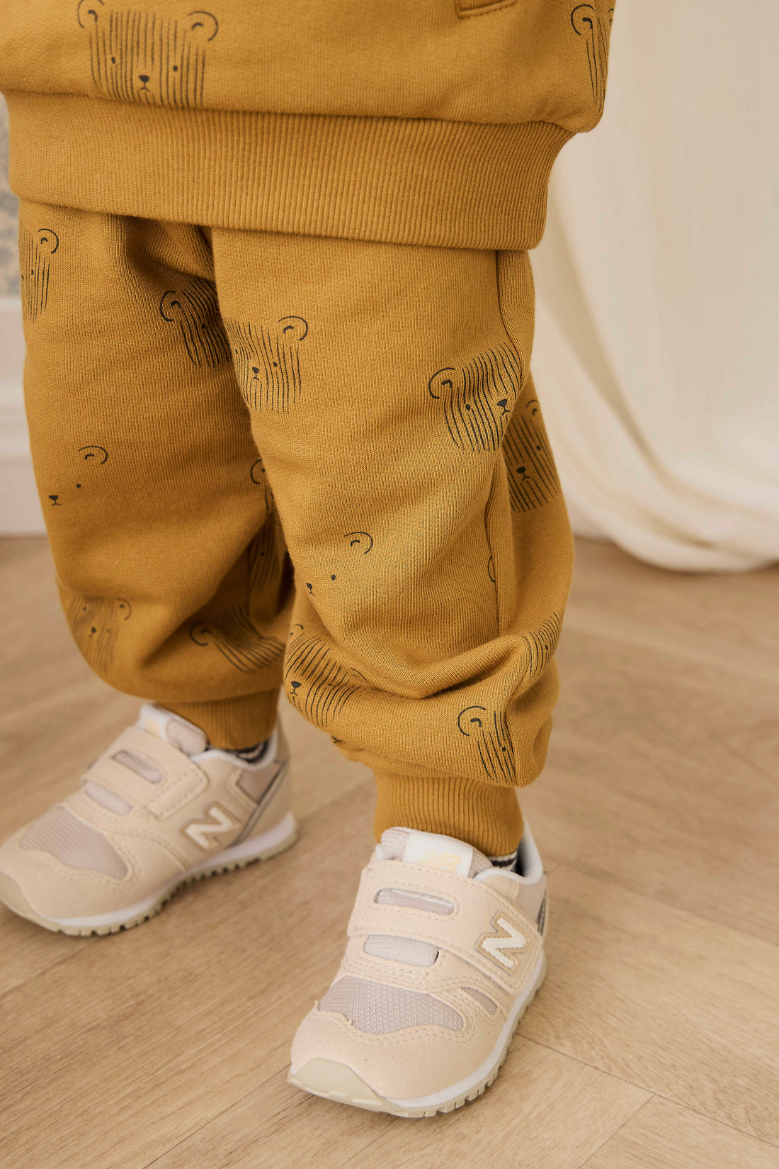 Organic Cotton Nash Track Pant - Buckwheat Teddy Face Childrens Pant from Jamie Kay NZ