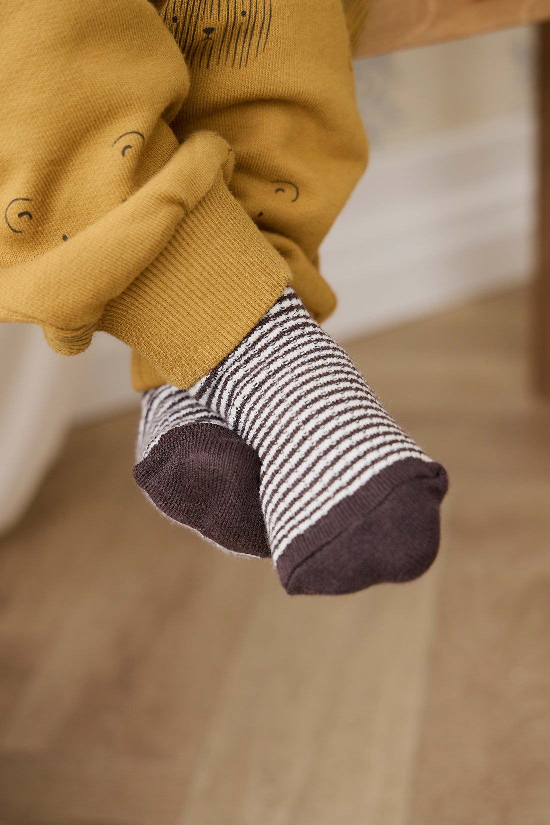 Oliver Socks - Petite Stripe Raku/Cloud Childrens Sock from Jamie Kay NZ