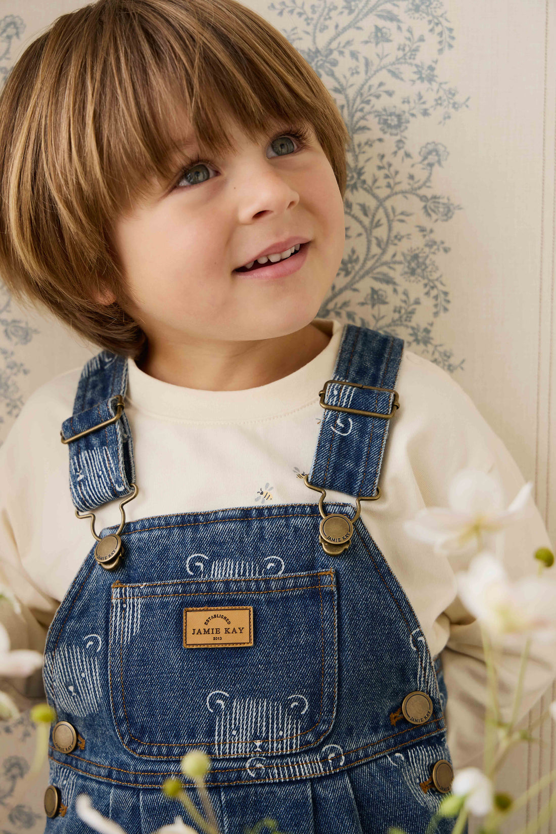Wilson Overall - Teddy Face Denim Childrens Overall from Jamie Kay NZ