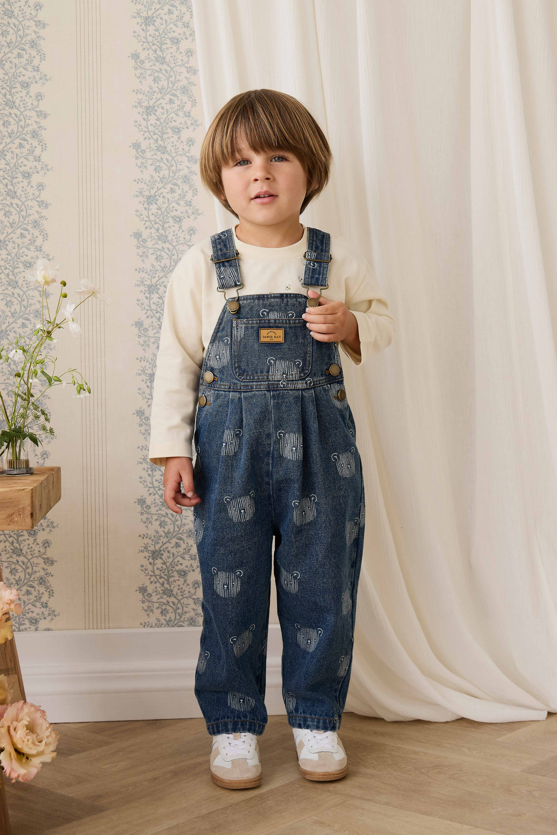 Wilson Overall - Teddy Face Denim Childrens Overall from Jamie Kay NZ